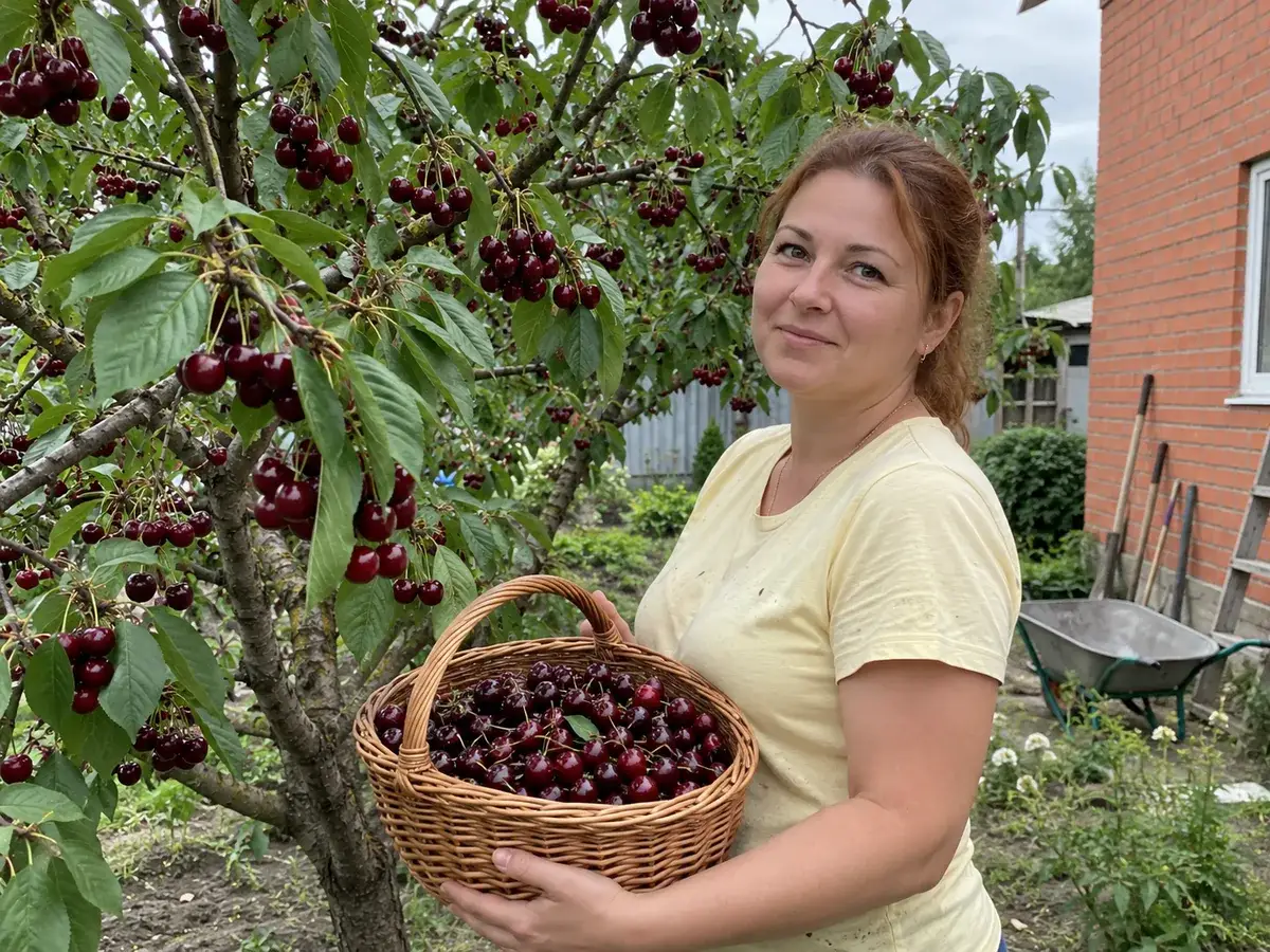 Кошик для всієї родини — черешня та домашній урожай